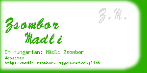 zsombor madli business card